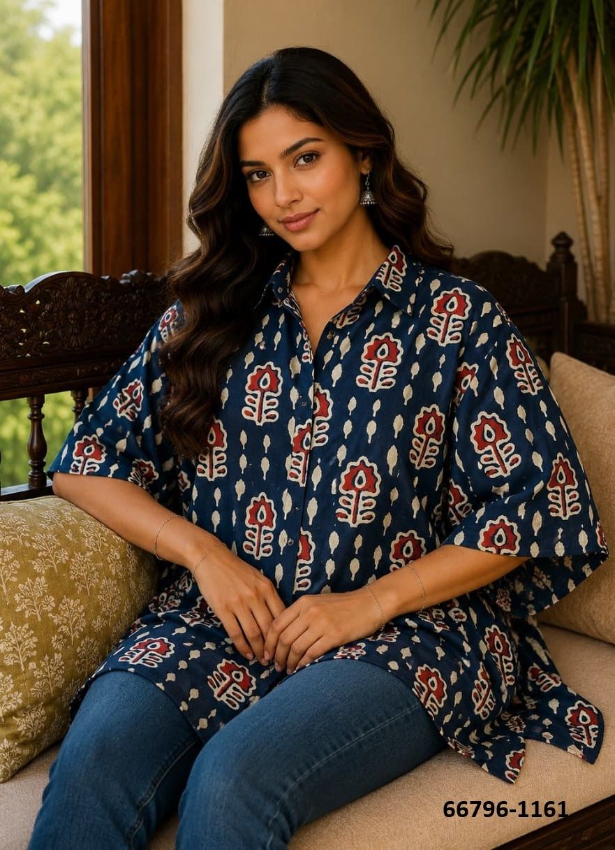 PURE BAGRU PRINT COTTON PONCHOS 4 - Catalog # 66796 (Set of 11 Kaftans / Ponchos) PURE BAGRU PRINT COTTON PONCHOS 4 - Catalog # 66796 (Set of 11 Kaftans / Ponchos)
