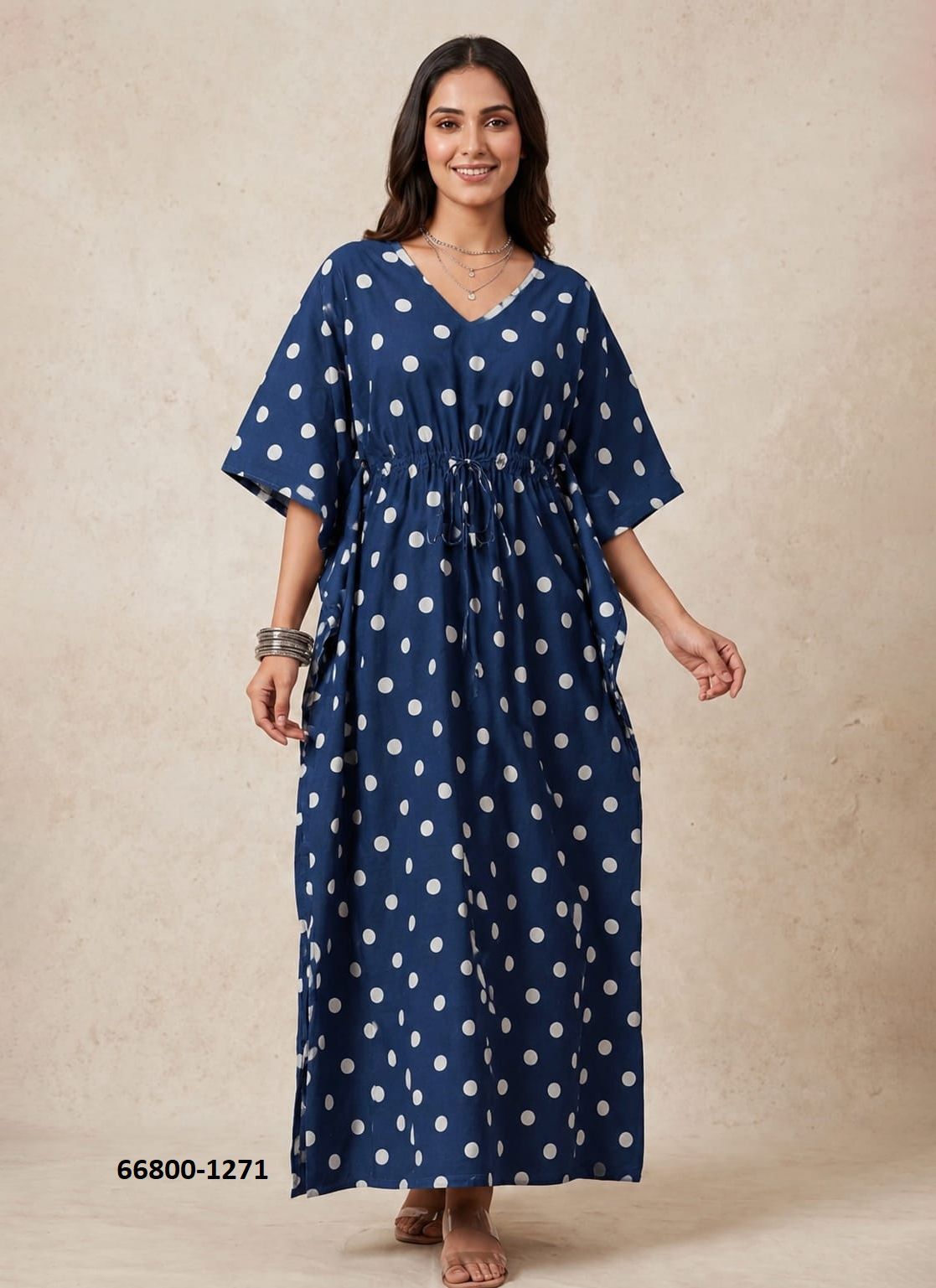 PLUS-SIZE HAND PRINTED COTTONS 3 - Catalog # 66800 (Set of 10 Kaftans / Ponchos) PLUS-SIZE HAND PRINTED COTTONS 3 - Catalog # 66800 (Set of 10 Kaftans / Ponchos)