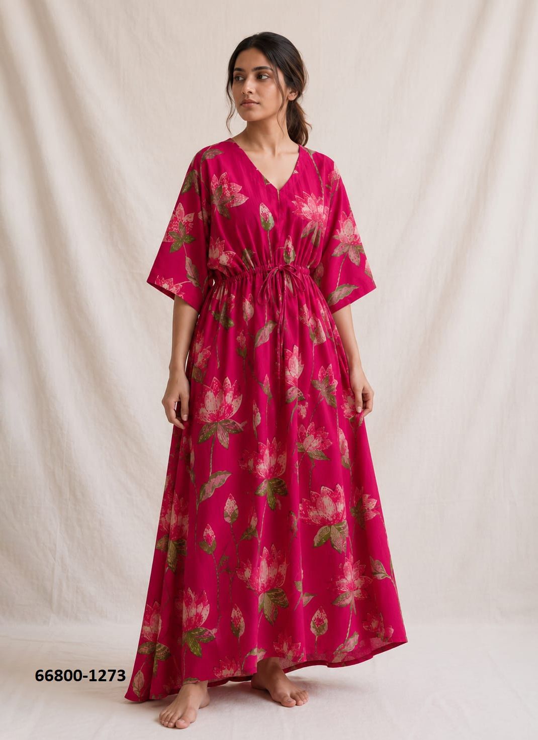 PLUS-SIZE HAND PRINTED COTTONS 3 - Catalog # 66800 (Set of 10 Kaftans / Ponchos) PLUS-SIZE HAND PRINTED COTTONS 3 - Catalog # 66800 (Set of 10 Kaftans / Ponchos)