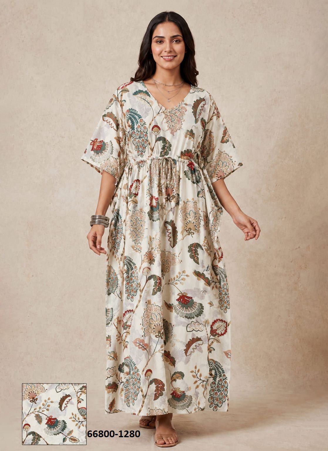 PLUS-SIZE HAND PRINTED COTTONS 3 - Catalog # 66800 (Set of 10 Kaftans / Ponchos) PLUS-SIZE HAND PRINTED COTTONS 3 - Catalog # 66800 (Set of 10 Kaftans / Ponchos)
