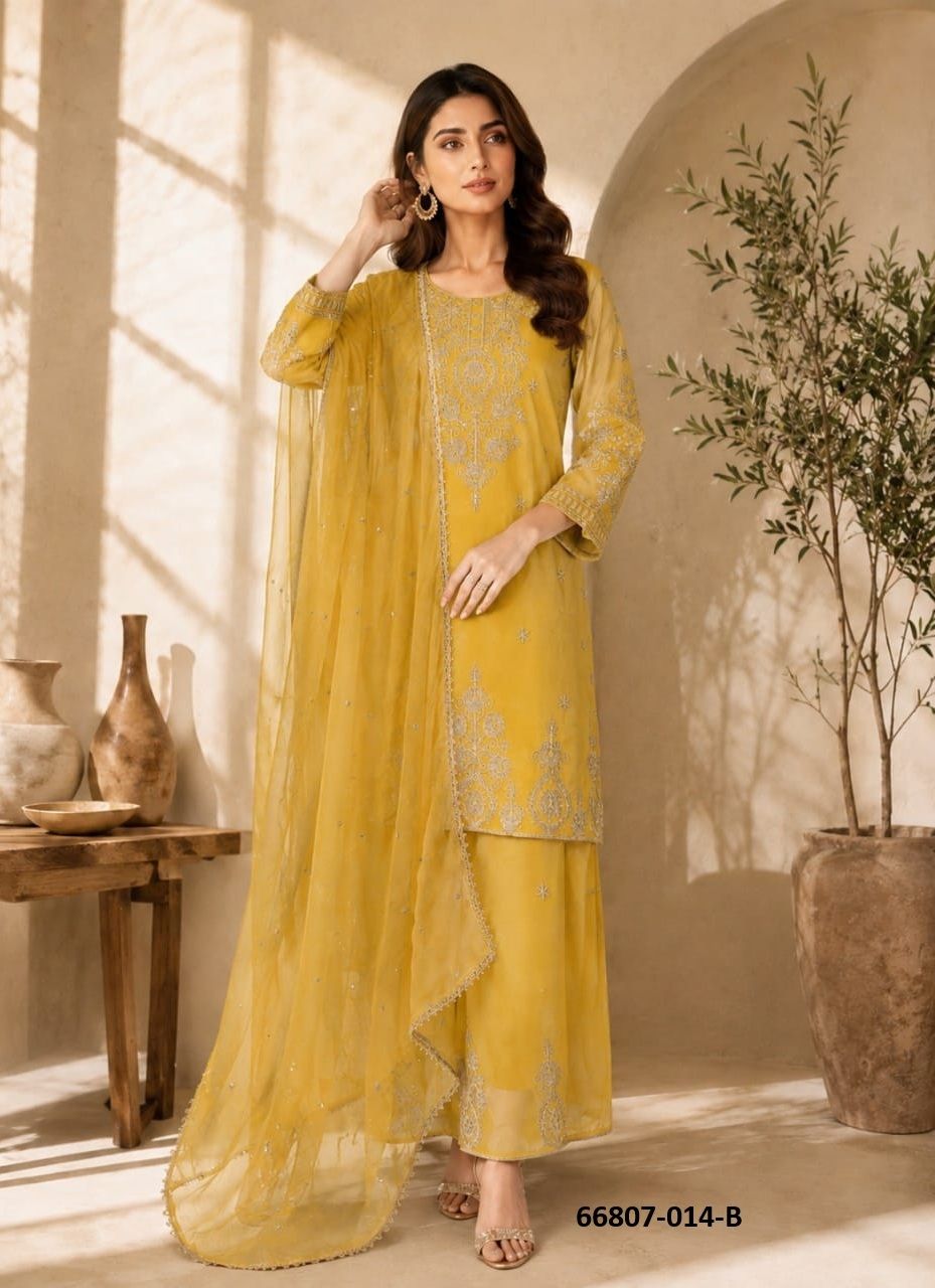 DESIGN R14 - Catalog # 66807 (Set of 2 Readymade Salwar Suits) DESIGN R14 - Catalog # 66807 (Set of 2 Readymade Salwar Suits)