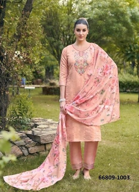 PASTELS - Catalog # 66809 (Set of 4 Readymade Salwar Suits) PASTELS - Catalog # 66809 (Set of 4 Readymade Salwar Suits)