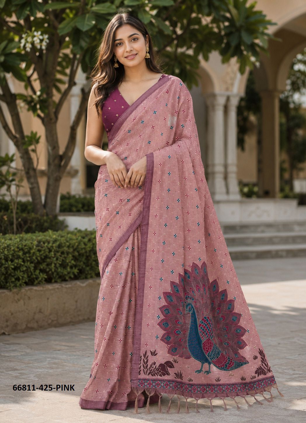 PATTERN 425 - Catalog # 66811 (Set of 4 Sarees) PATTERN 425 - Catalog # 66811 (Set of 4 Sarees)