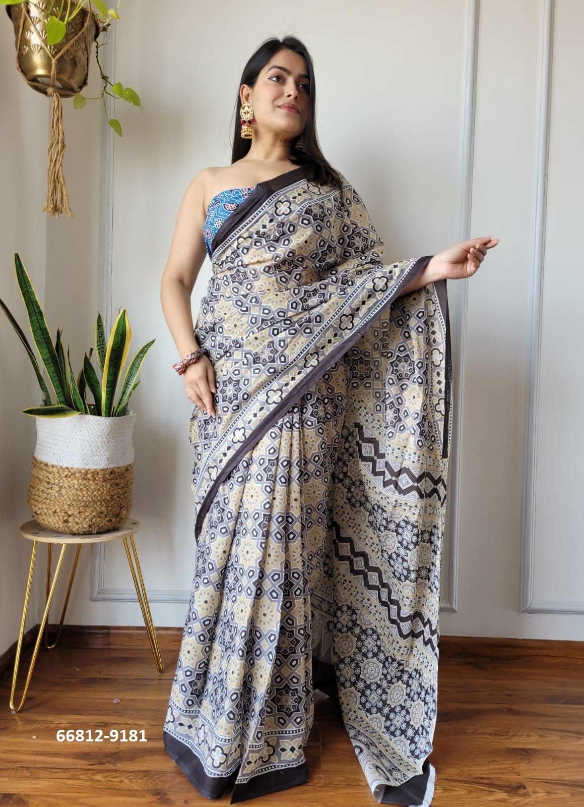 PURE MULMUL COTTON BAGRU PRINTS 9 - Catalog # 66812 (Set of 10 Sarees) PURE MULMUL COTTON BAGRU PRINTS 9 - Catalog # 66812 (Set of 10 Sarees)