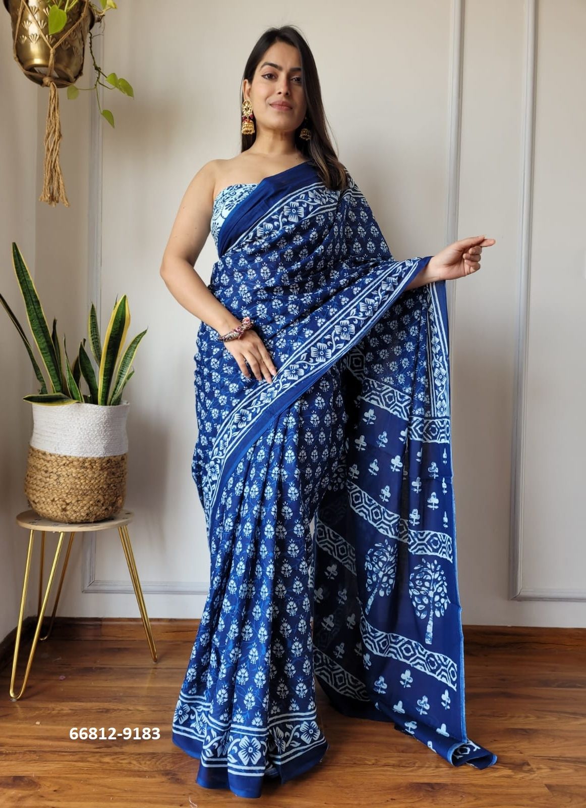 PURE MULMUL COTTON BAGRU PRINTS 9 - Catalog # 66812 (Set of 10 Sarees) PURE MULMUL COTTON BAGRU PRINTS 9 - Catalog # 66812 (Set of 10 Sarees)