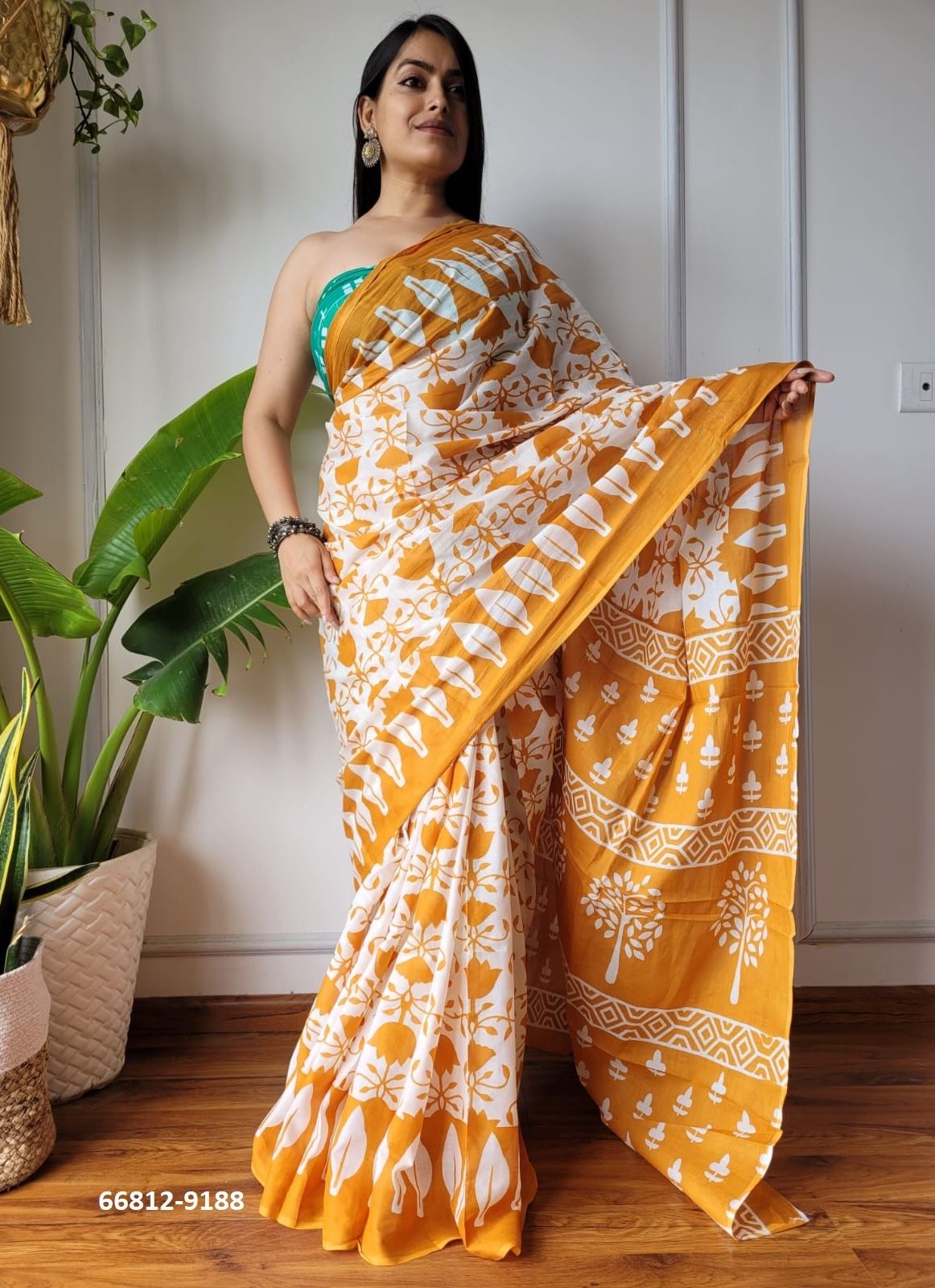 PURE MULMUL COTTON BAGRU PRINTS 9 - Catalog # 66812 (Set of 10 Sarees) PURE MULMUL COTTON BAGRU PRINTS 9 - Catalog # 66812 (Set of 10 Sarees)
