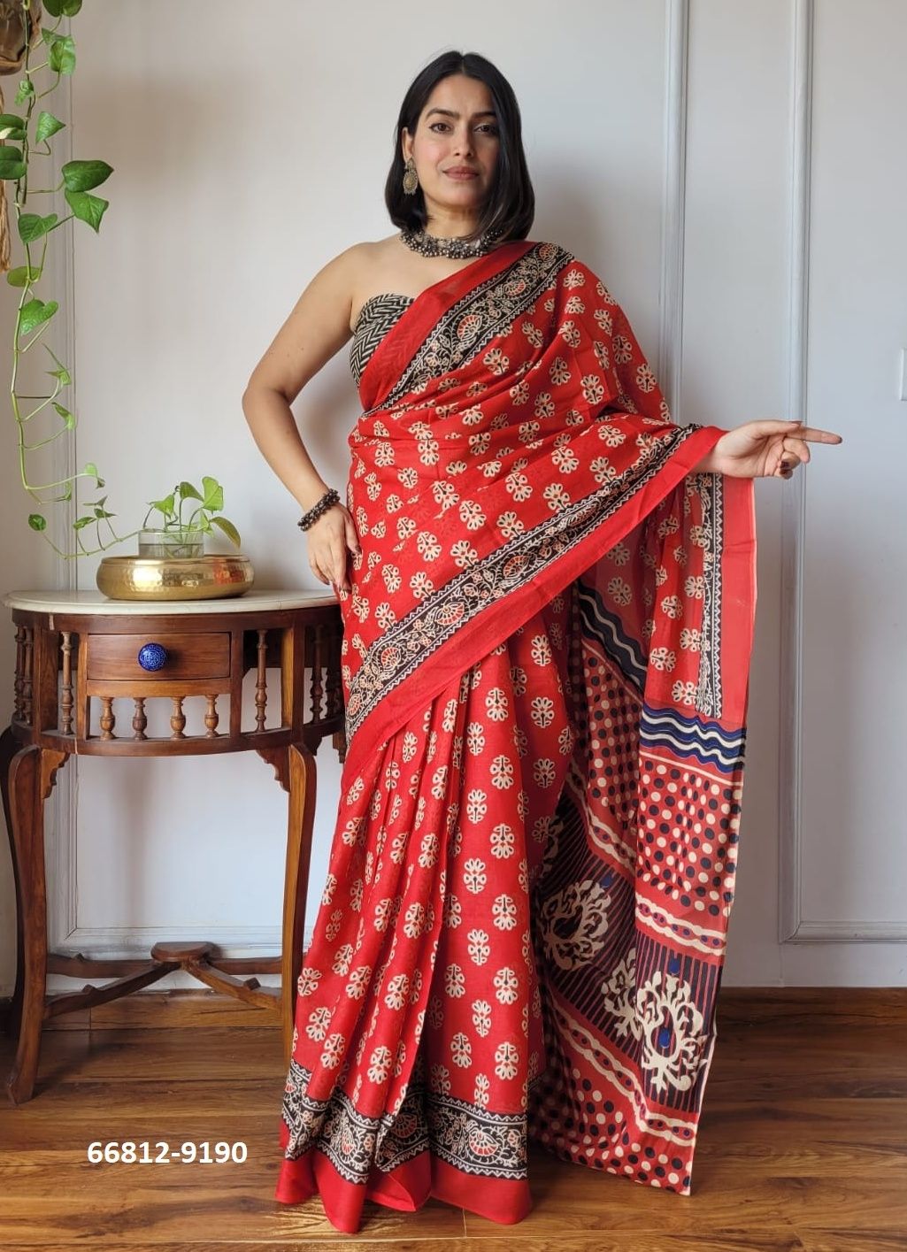 PURE MULMUL COTTON BAGRU PRINTS 9 - Catalog # 66812 (Set of 10 Sarees) PURE MULMUL COTTON BAGRU PRINTS 9 - Catalog # 66812 (Set of 10 Sarees)