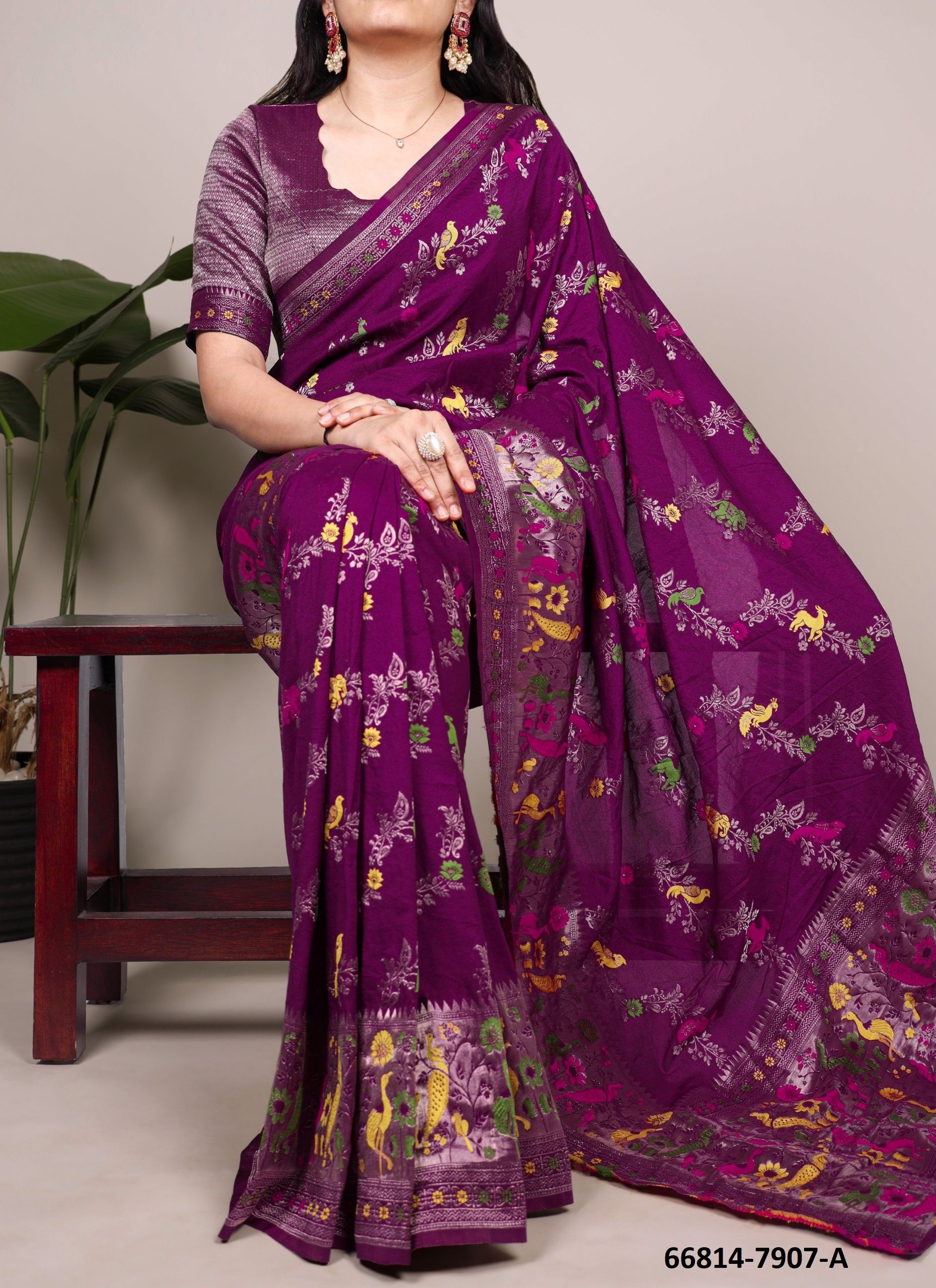 DESIGN 7907 - Catalog # 66814 (Set of 2 Sarees) DESIGN 7907 - Catalog # 66814 (Set of 2 Sarees)