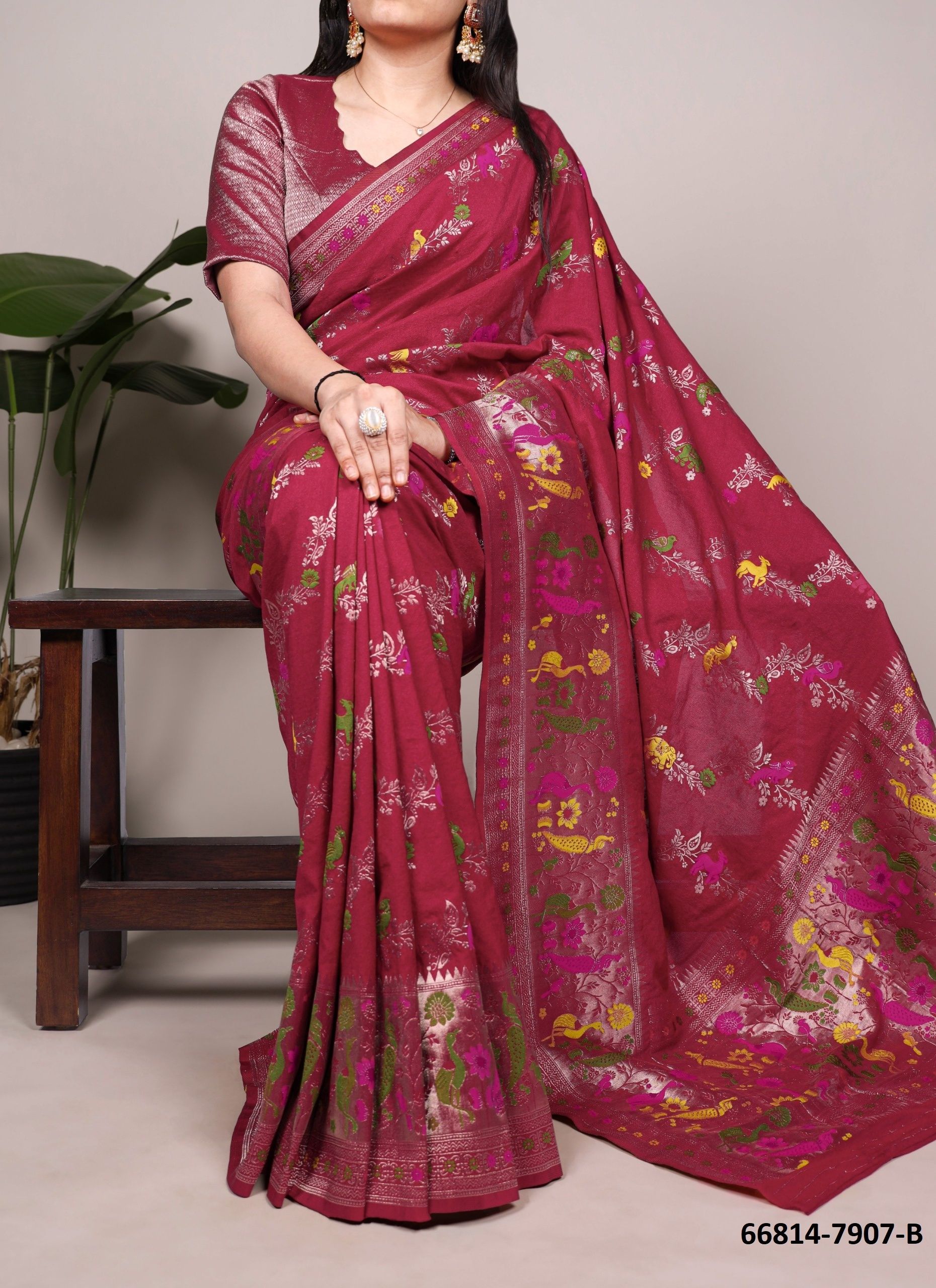DESIGN 7907 - Catalog # 66814 (Set of 2 Sarees) DESIGN 7907 - Catalog # 66814 (Set of 2 Sarees)