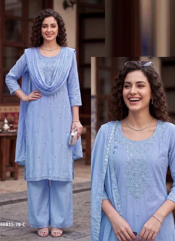 DESIGN P78 - Catalog # 66815 (Set of 4 SIZE-SETS [Readymade Salwar Suits])