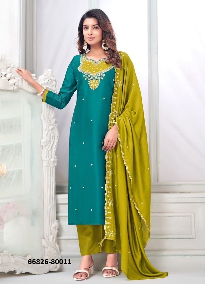 MAHIKA - Catalog # 66826 (Set of 12 Readymade Salwar Suits) MAHIKA - Catalog # 66826 (Set of 12 Readymade Salwar Suits)