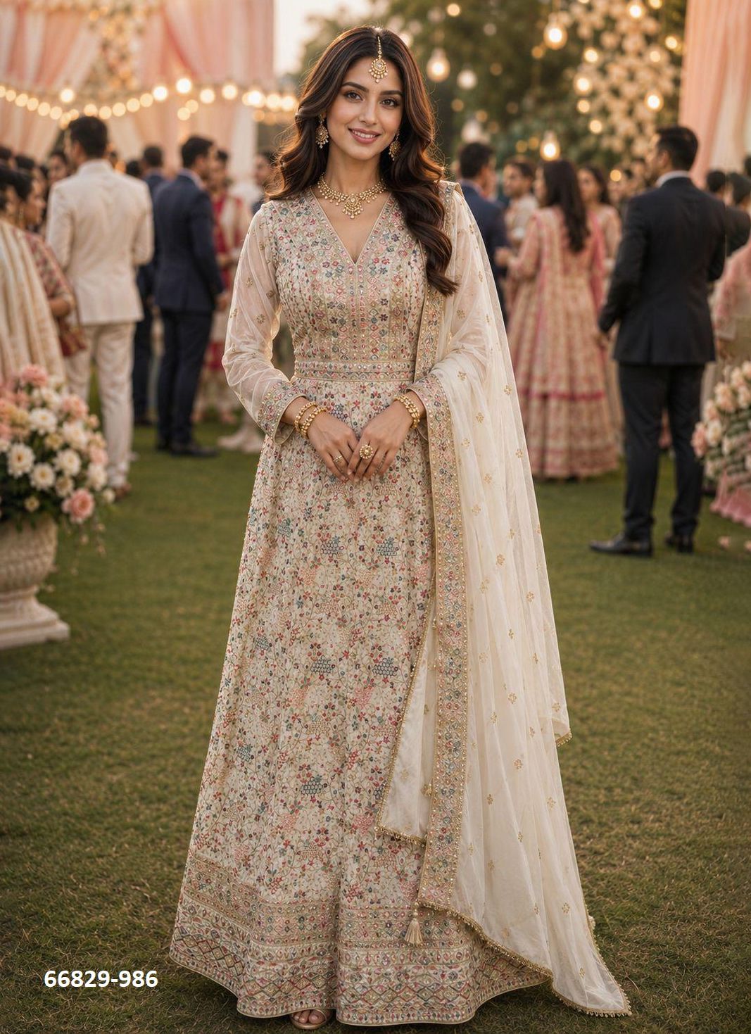 ZAINAB - Catalog # 66829 (Set of 2 Readymade Gowns) ZAINAB - Catalog # 66829 (Set of 2 Readymade Gowns)