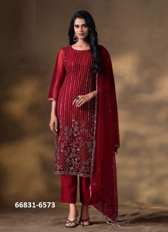 ARUSHA - Catalog # 66831 (Set of 6 Readymade Salwar Suits) ARUSHA - Catalog # 66831 (Set of 6 Readymade Salwar Suits)