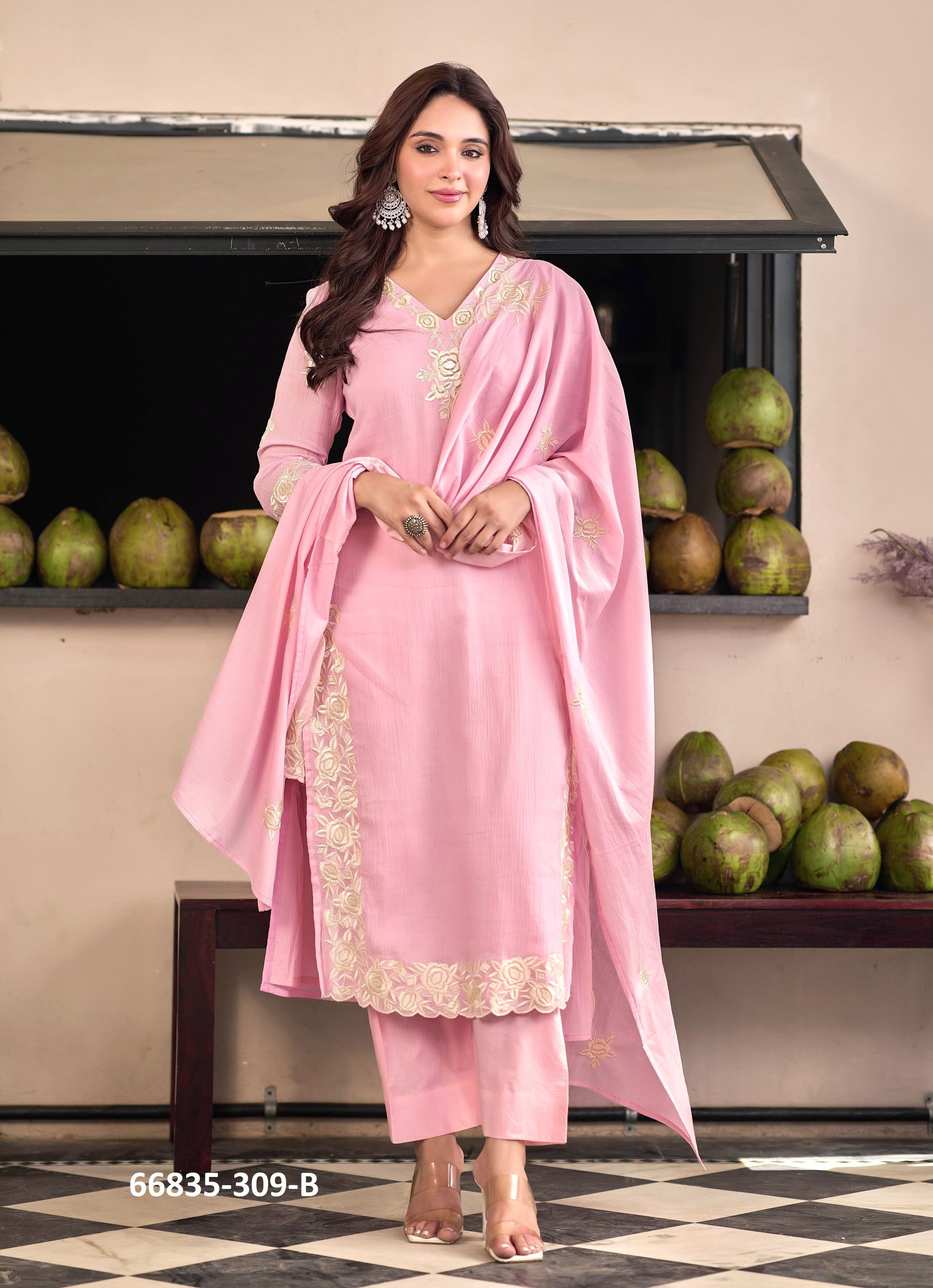 DESIGN 309 - Catalog # 66835 (Set of 2 Readymade Salwar Suits) DESIGN 309 - Catalog # 66835 (Set of 2 Readymade Salwar Suits)