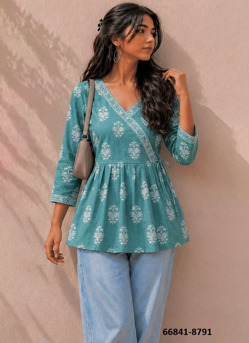 PEPLUM - Catalog # 66841 (Set of 5 Readymade Women's Kurtis / Tops) PEPLUM - Catalog # 66841 (Set of 5 Readymade Women's Kurtis / Tops)