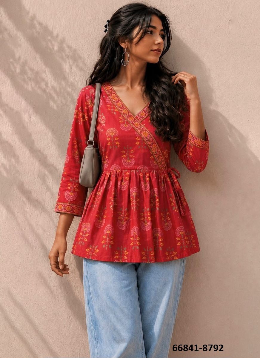 PEPLUM - Catalog # 66841 (Set of 5 Readymade Women's Kurtis / Tops) PEPLUM - Catalog # 66841 (Set of 5 Readymade Women's Kurtis / Tops)