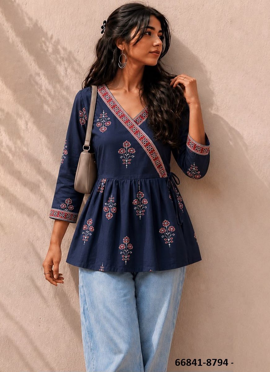PEPLUM - Catalog # 66841 (Set of 5 Readymade Women's Kurtis / Tops) PEPLUM - Catalog # 66841 (Set of 5 Readymade Women's Kurtis / Tops)