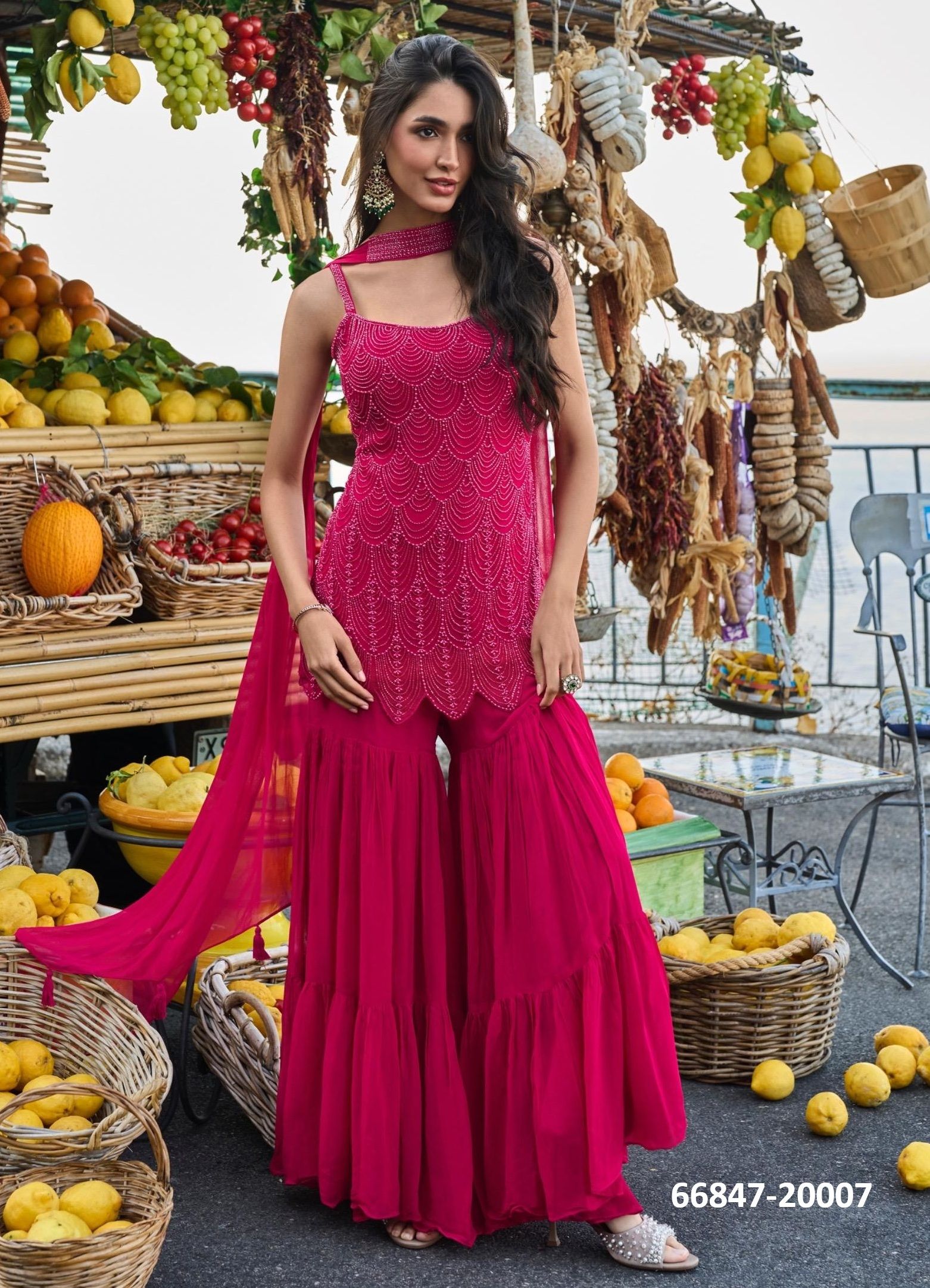DIVYA - Catalog # 66847 (Set of 5 Indo-Western Outfits) DIVYA - Catalog # 66847 (Set of 5 Indo-Western Outfits)