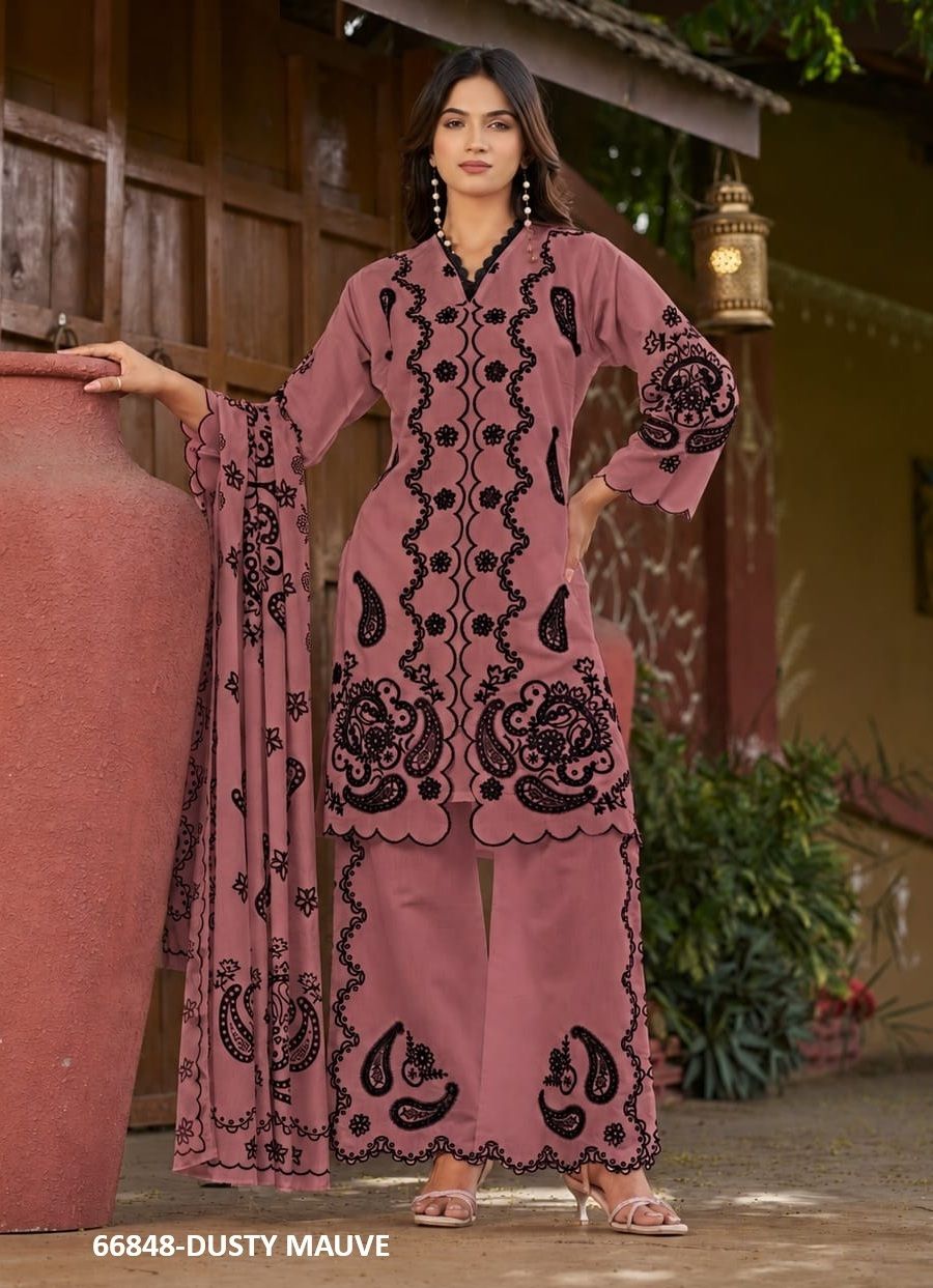DESIGN 2149 COLORS - Catalog # 66848 (Set of 5 SIZE-SETS [Readymade Salwar Suits])