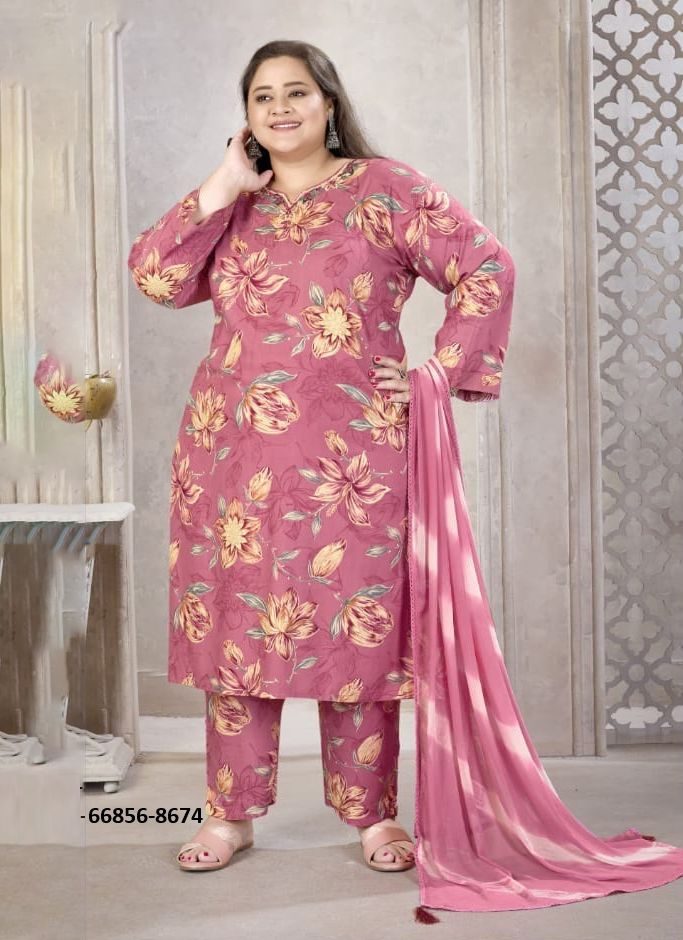PLUS-SIZE GLORY 3 - Catalog # 66856 (Set of 3 Readymade Salwar Suits)