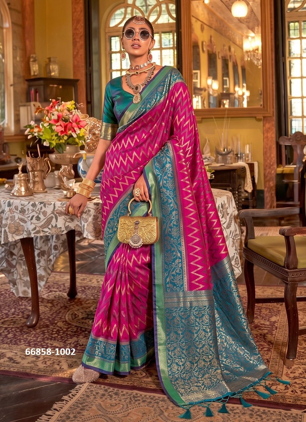 ROYAL BRIDE - Catalog # 66858 (Set of 6 Sarees) ROYAL BRIDE - Catalog # 66858 (Set of 6 Sarees)