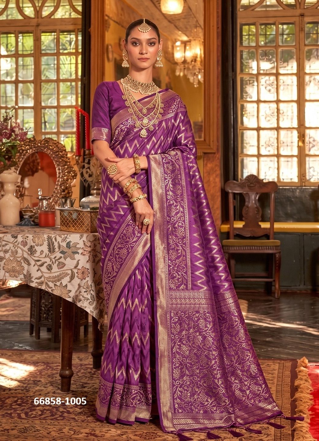 ROYAL BRIDE - Catalog # 66858 (Set of 6 Sarees) ROYAL BRIDE - Catalog # 66858 (Set of 6 Sarees)