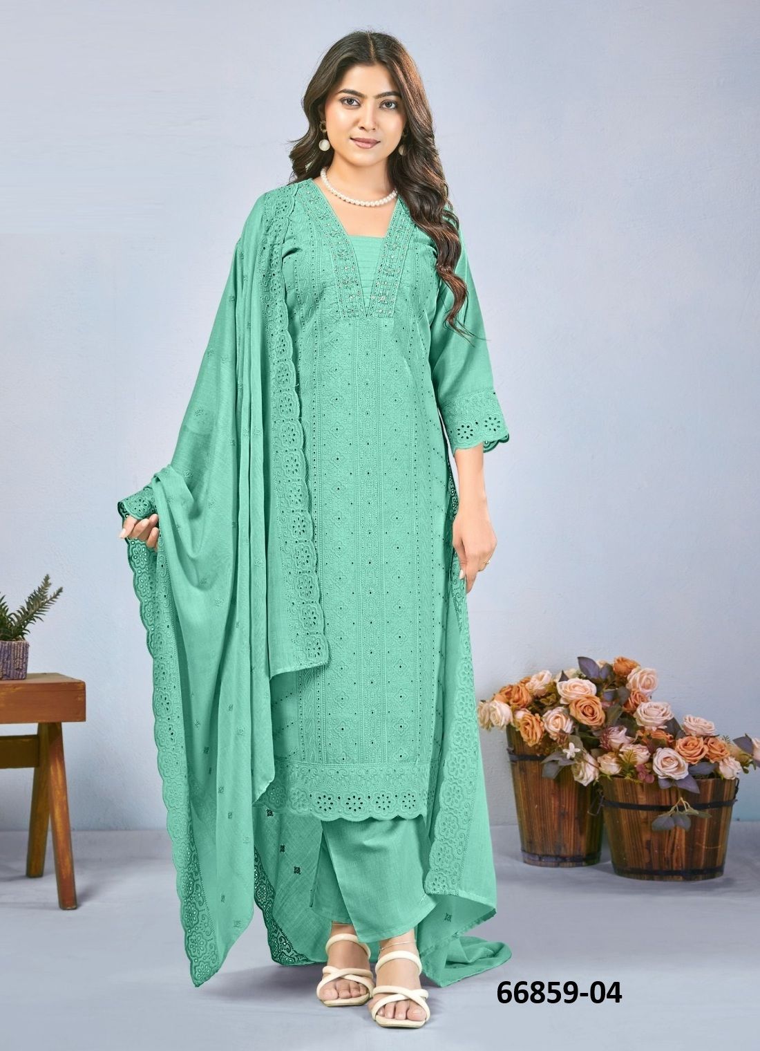 RITIKA - Catalog # 66859 (Set of 4 SIZE-SETS [Readymade Salwar Suits])