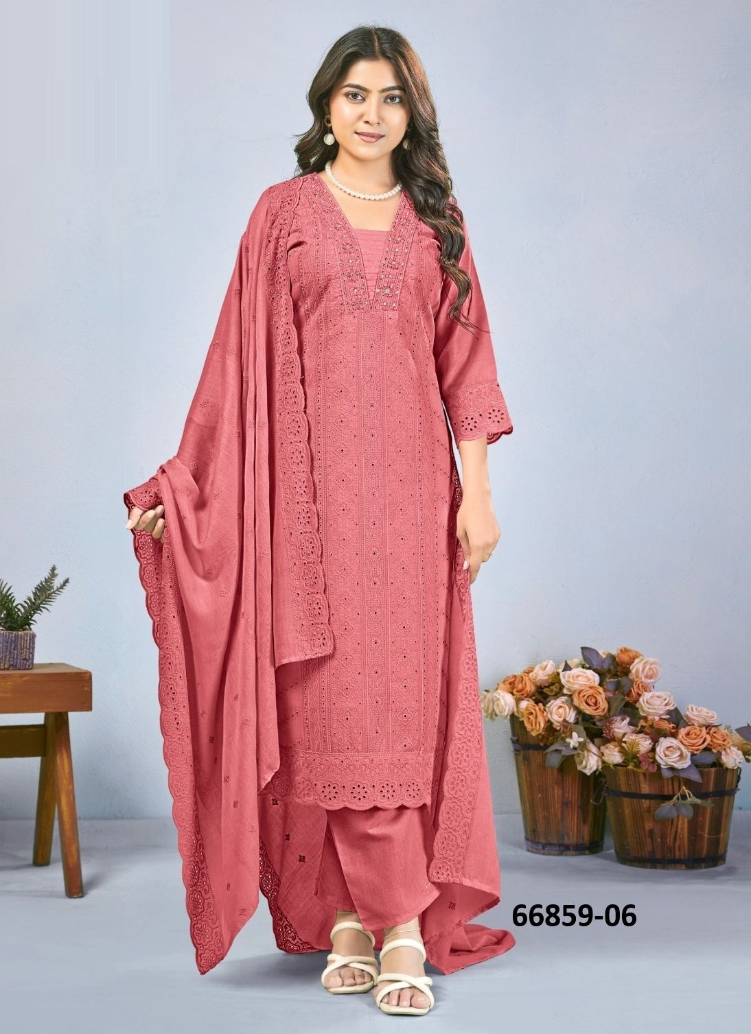 RITIKA - Catalog # 66859 (Set of 4 SIZE-SETS [Readymade Salwar Suits])