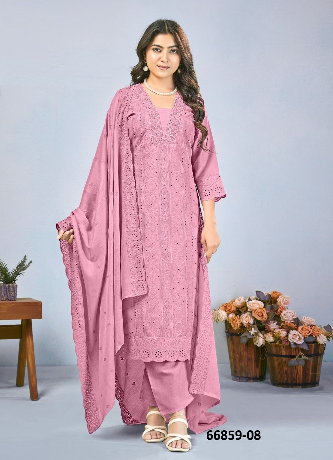 RITIKA - Catalog # 66859 (Set of 4 SIZE-SETS [Readymade Salwar Suits])