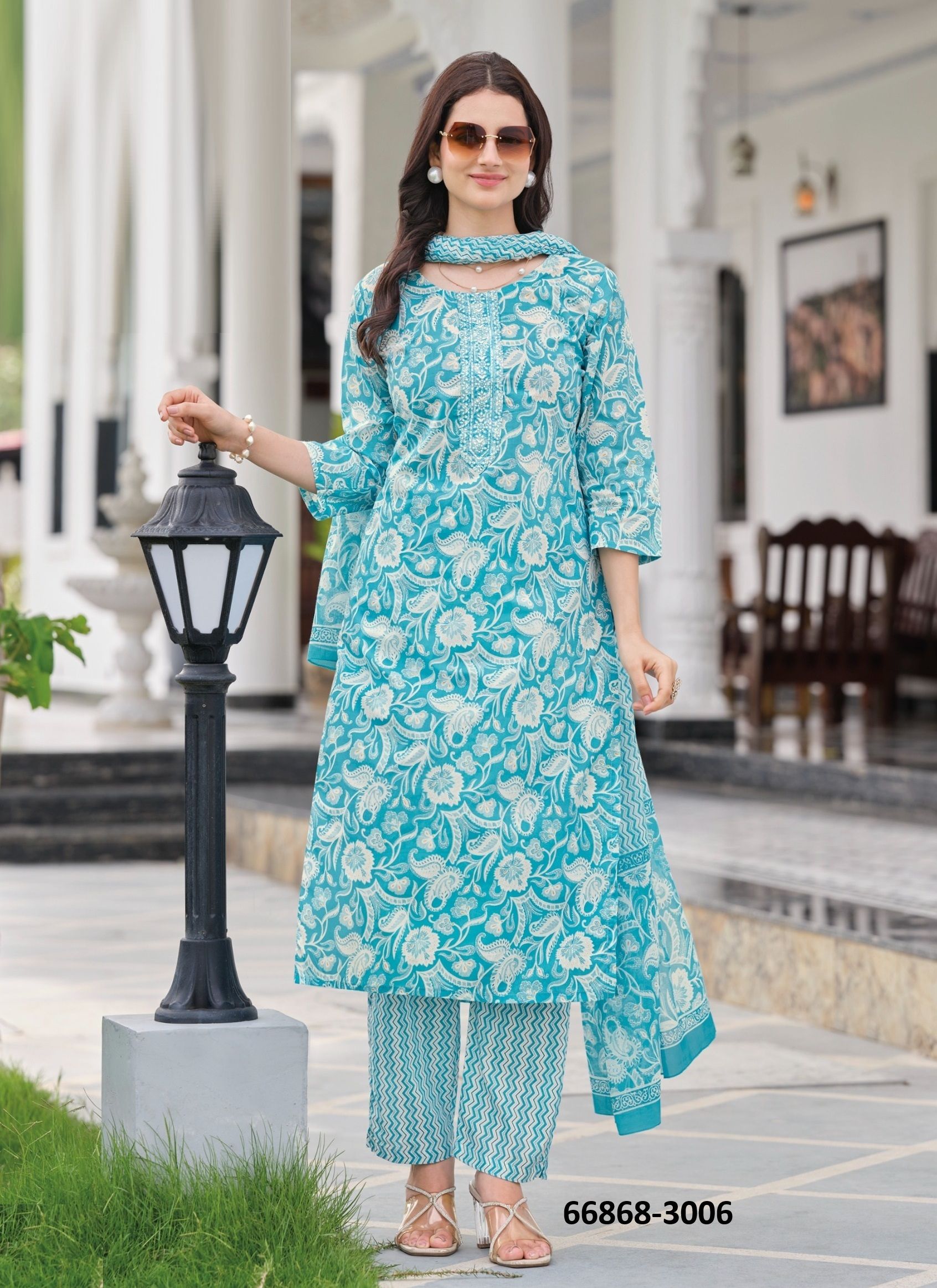 COTTON PLUS 3 - Catalog # 66868 (Set of 8 Readymade Salwar Suits) COTTON PLUS 3 - Catalog # 66868 (Set of 8 Readymade Salwar Suits)