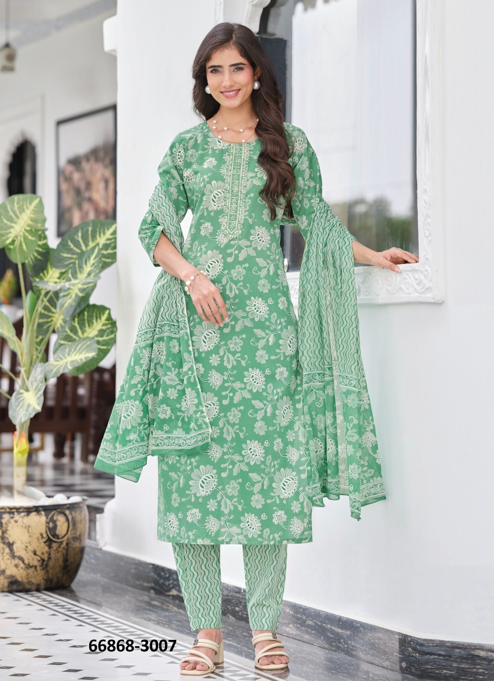 COTTON PLUS 3 - Catalog # 66868 (Set of 8 Readymade Salwar Suits) COTTON PLUS 3 - Catalog # 66868 (Set of 8 Readymade Salwar Suits)