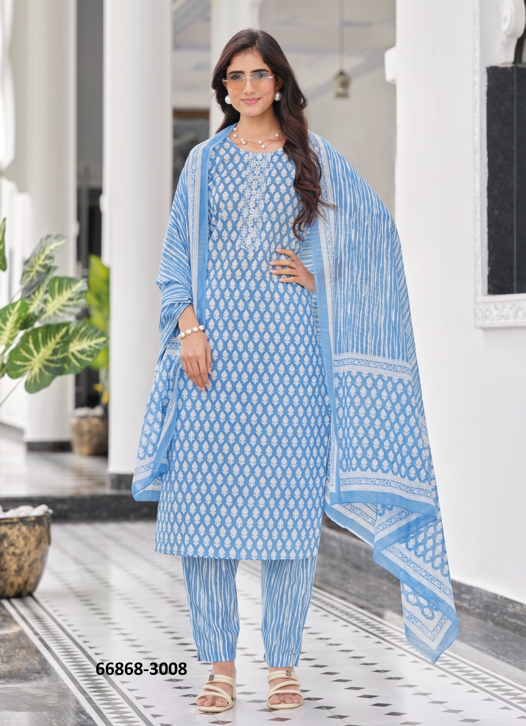 COTTON PLUS 3 - Catalog # 66868 (Set of 8 Readymade Salwar Suits) COTTON PLUS 3 - Catalog # 66868 (Set of 8 Readymade Salwar Suits)