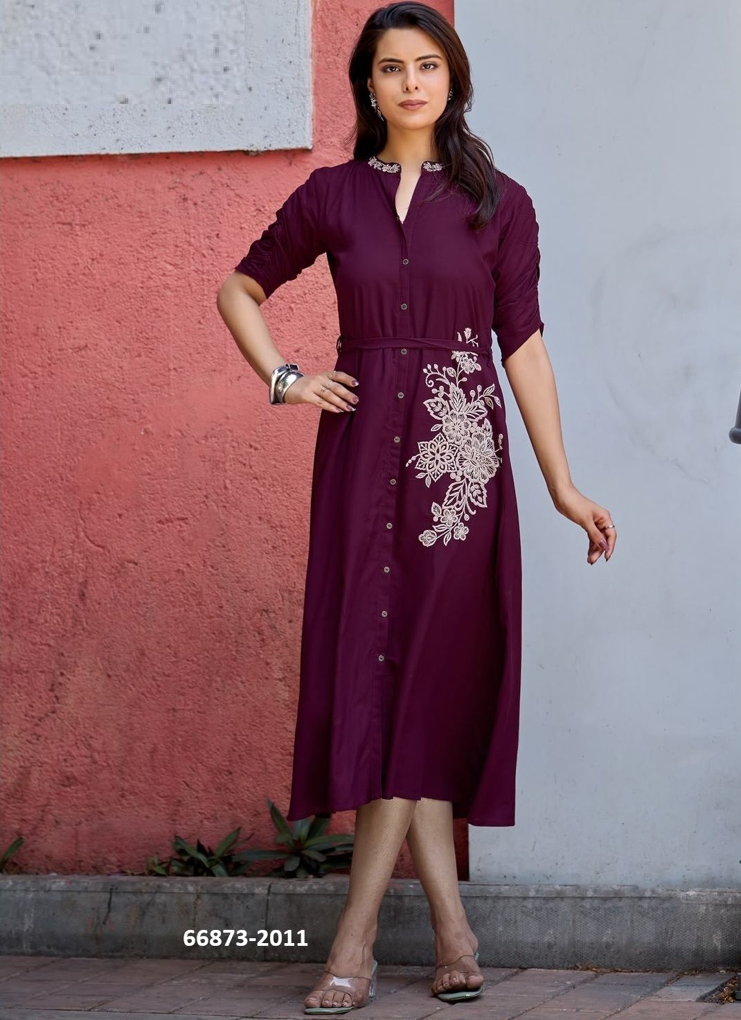 ARICA 2 - Catalog # 66873 (Set of 6 Readymade Women's Kurtis / Tops)