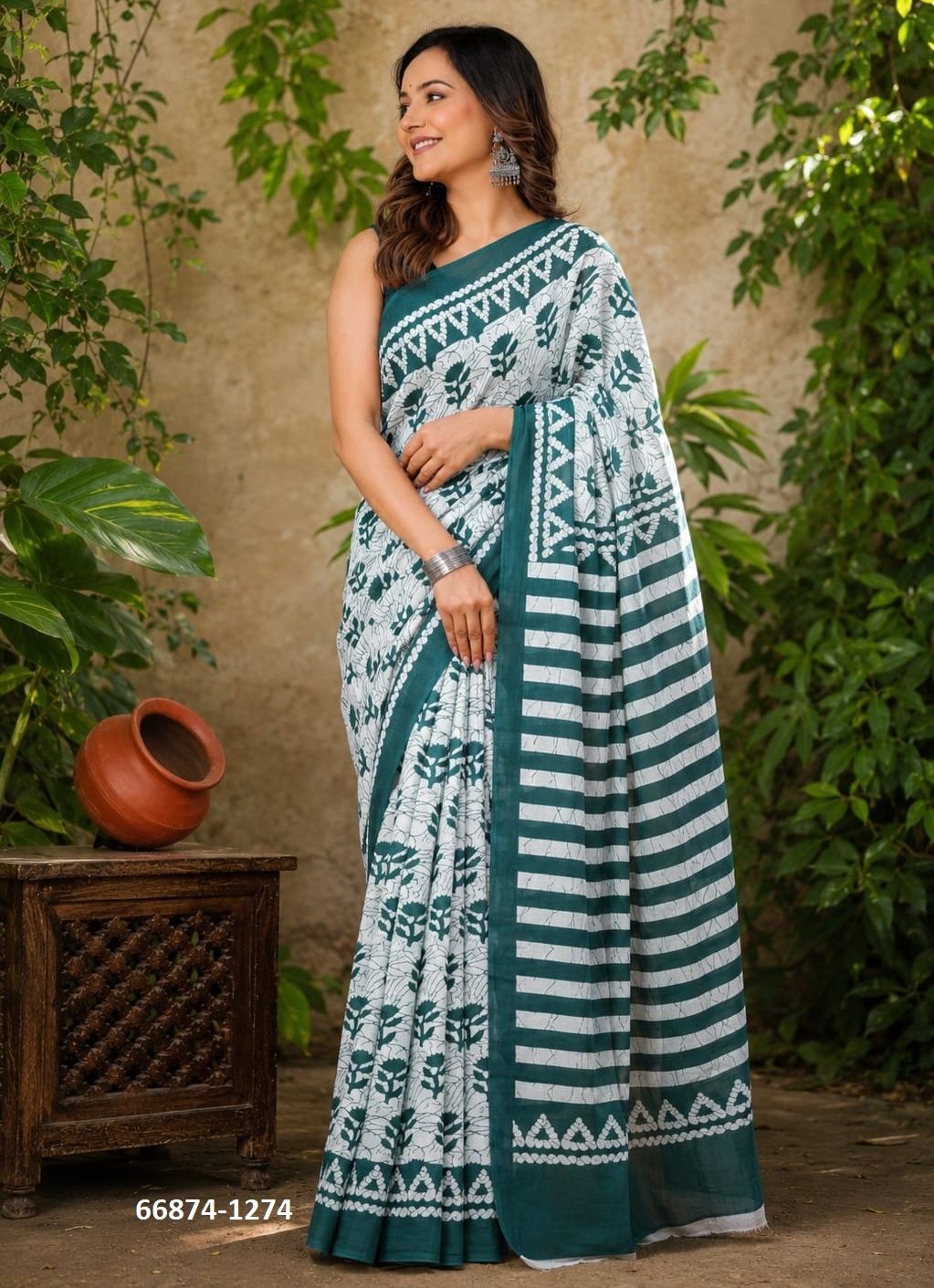 SOFT MUL-MUL WITH BAGRU PRINTS 3 - Catalog # 66874 (Set of 10 Sarees) SOFT MUL-MUL WITH BAGRU PRINTS 3 - Catalog # 66874 (Set of 10 Sarees)