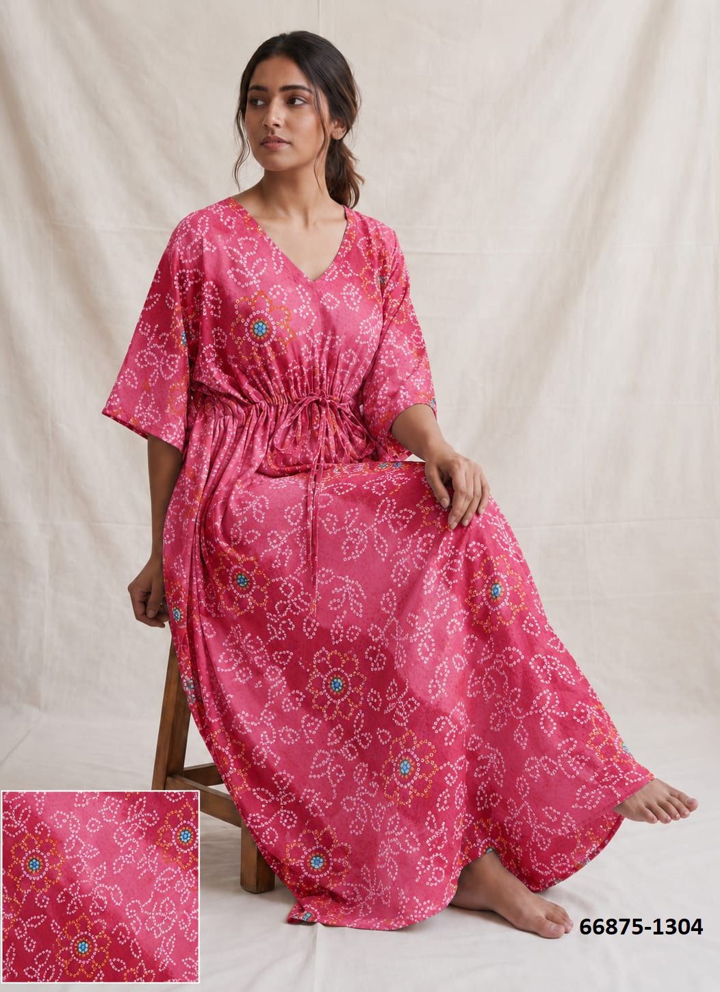 PLUS-SIZE HAND PRINTED COTTONS 7 - Catalog # 66875 (Set of 9 Kaftans / Ponchos) PLUS-SIZE HAND PRINTED COTTONS 7 - Catalog # 66875 (Set of 9 Kaftans / Ponchos)