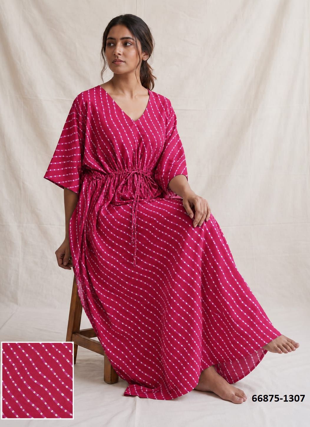 PLUS-SIZE HAND PRINTED COTTONS 7 - Catalog # 66875 (Set of 9 Kaftans / Ponchos) PLUS-SIZE HAND PRINTED COTTONS 7 - Catalog # 66875 (Set of 9 Kaftans / Ponchos)