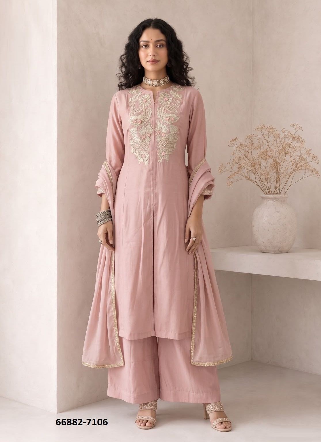 DESIGN 7106 - Catalog # 66882 (Set of 4 Readymade Salwar Suits) DESIGN 7106 - Catalog # 66882 (Set of 4 Readymade Salwar Suits)