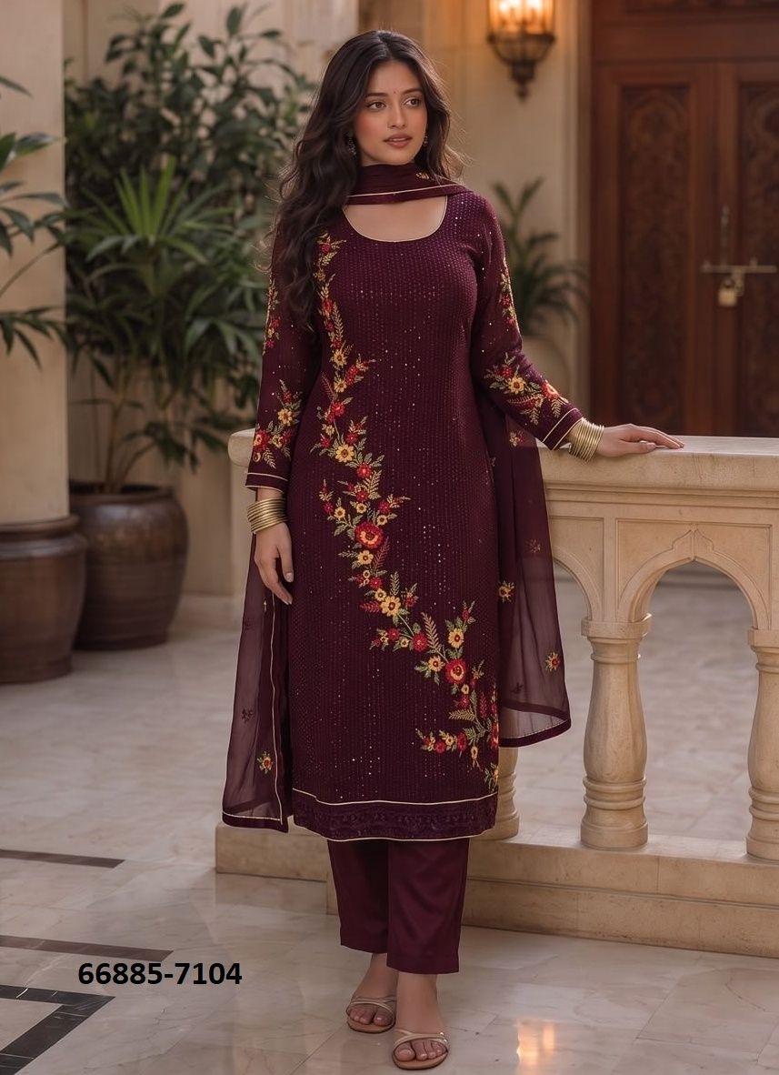 DESIGN 7102 - Catalog # 66885 (Set of 4 Readymade Salwar Suits) DESIGN 7102 - Catalog # 66885 (Set of 4 Readymade Salwar Suits)