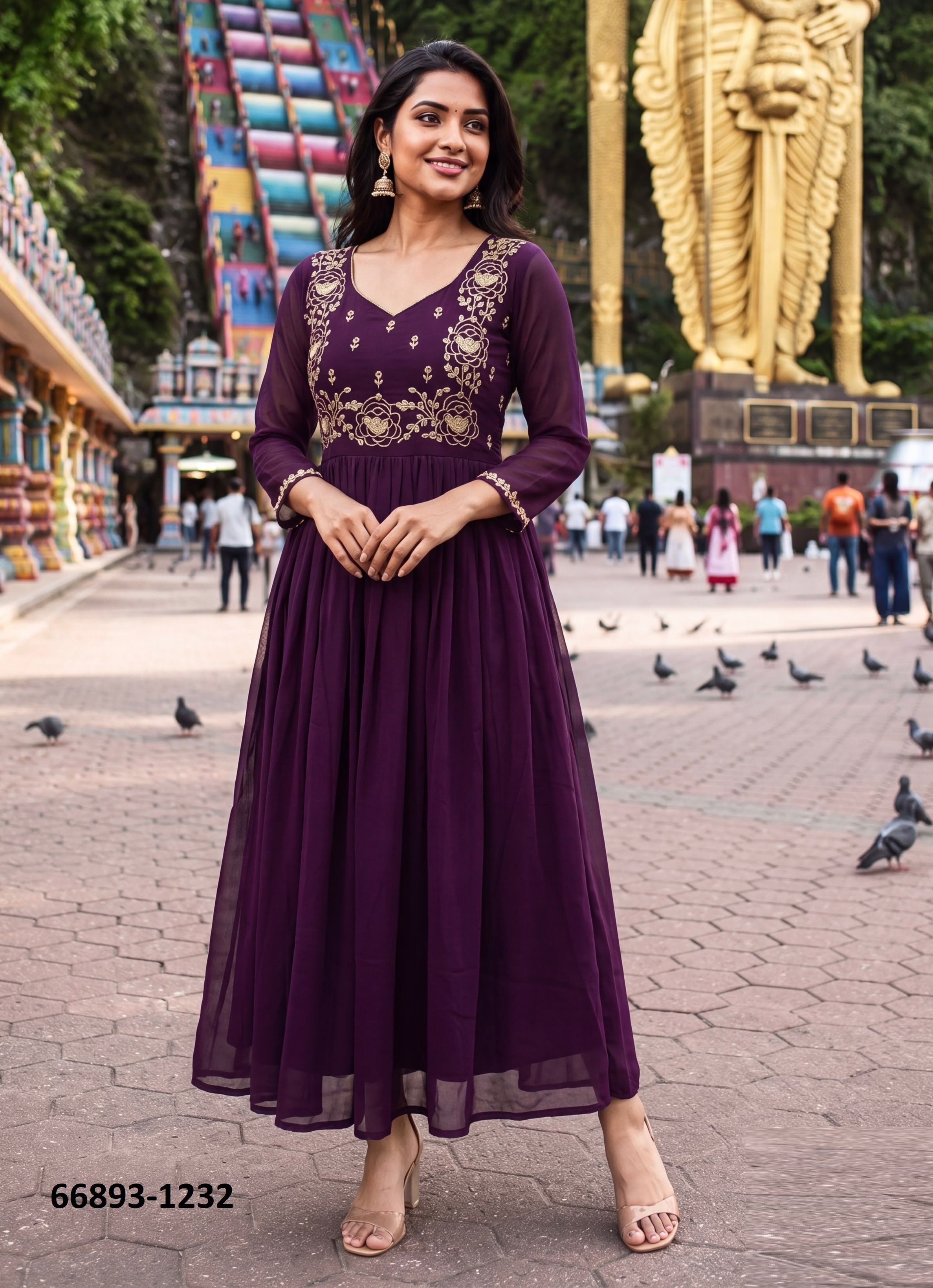 BATU CAVES - Catalog # 66893 (Set of 5 Readymade Women's Kurtis / Tops) BATU CAVES - Catalog # 66893 (Set of 5 Readymade Women's Kurtis / Tops)