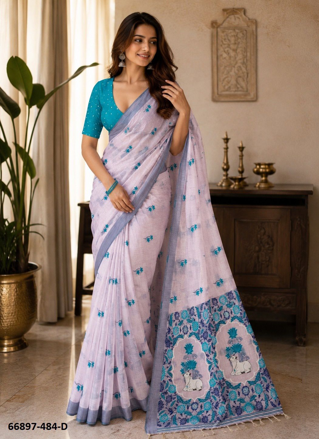 SERIES 484 - Catalog # 66897 (Set of 6 Sarees) SERIES 484 - Catalog # 66897 (Set of 6 Sarees)