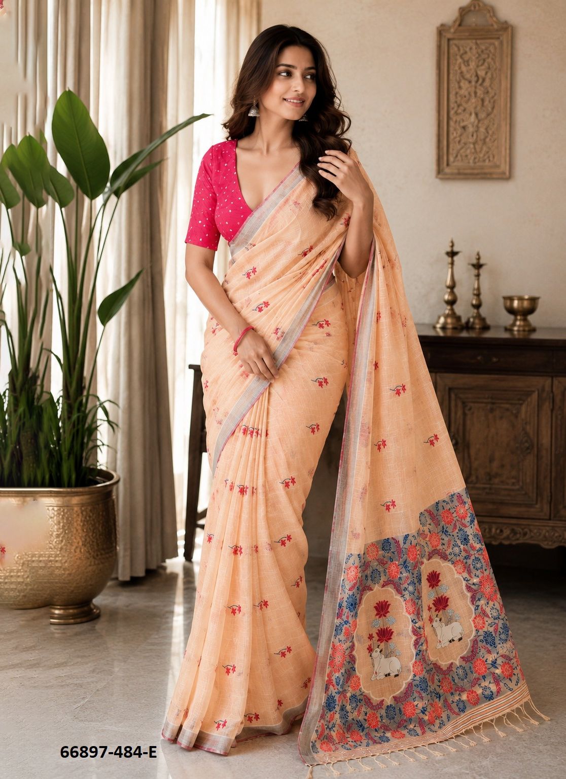 SERIES 484 - Catalog # 66897 (Set of 6 Sarees) SERIES 484 - Catalog # 66897 (Set of 6 Sarees)