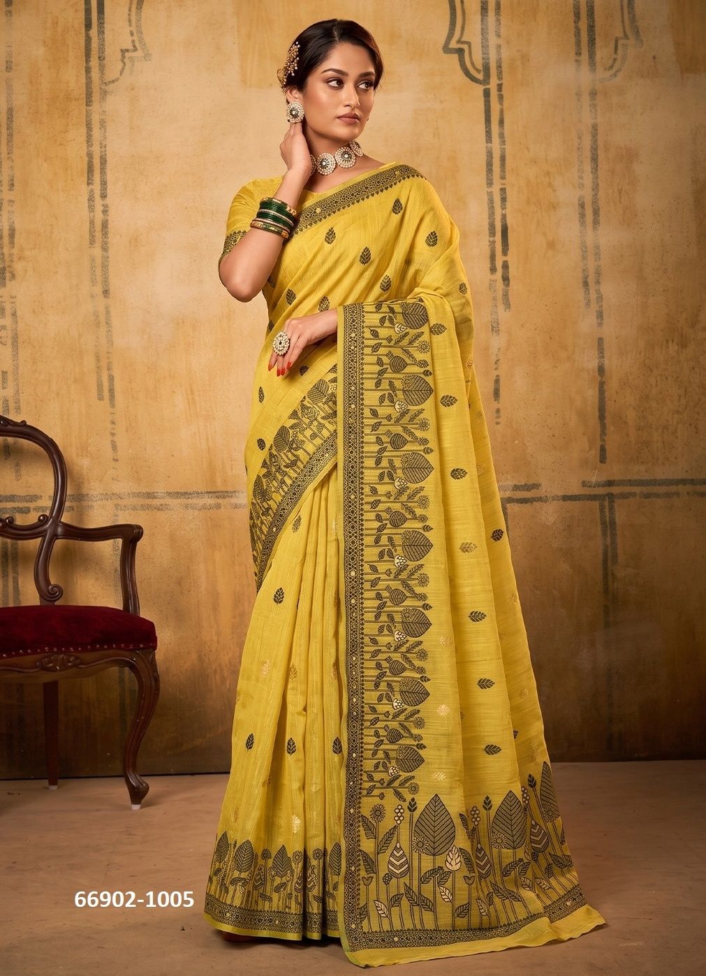 RANGOON COTTON - Catalog # 66902 (Set of 6 Sarees)