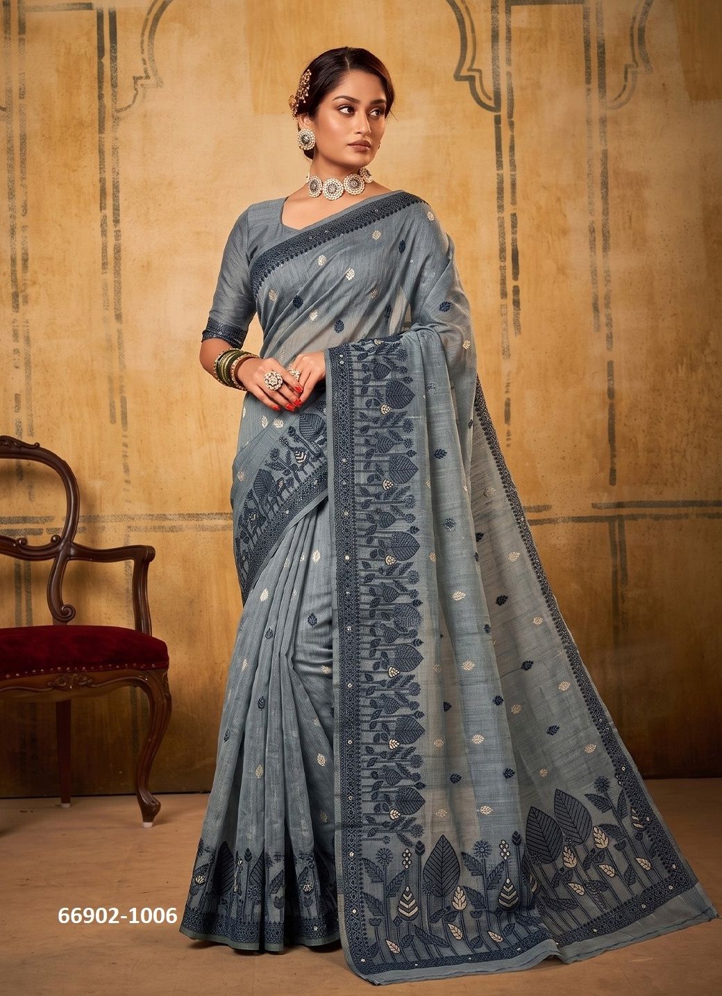 RANGOON COTTON - Catalog # 66902 (Set of 6 Sarees)