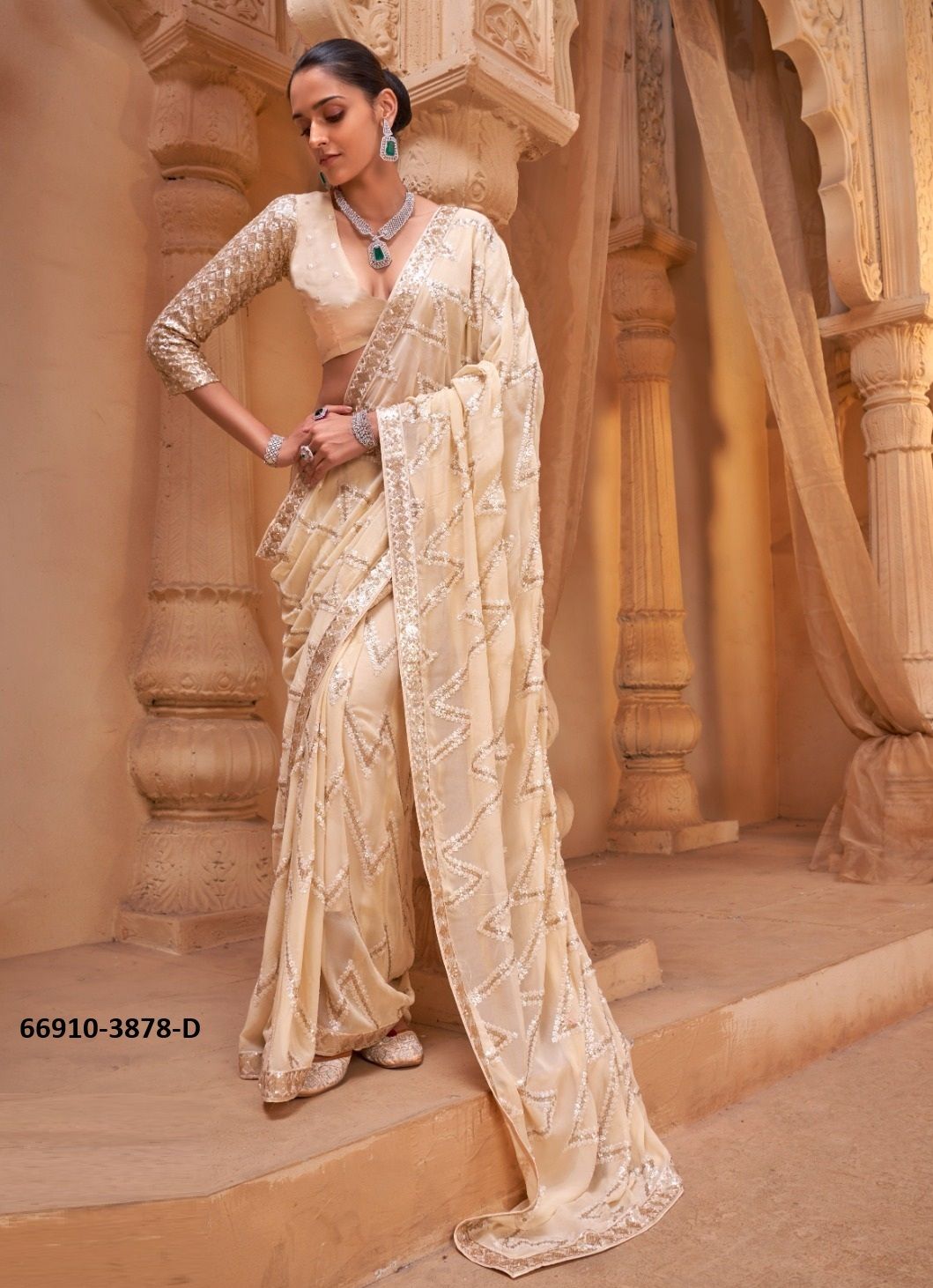 COLOURS OF 3878 - Catalog # 66910 (Set of 5 Sarees)