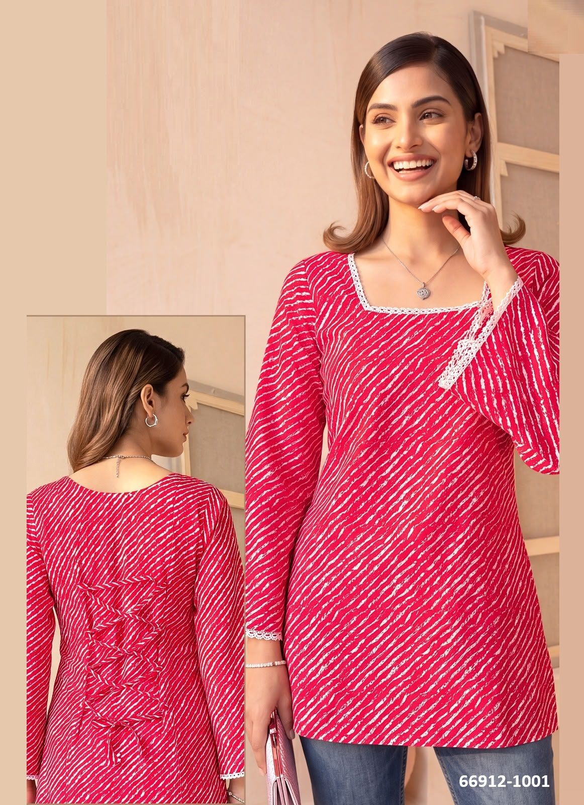 CHINI MINI - Catalog # 66912 (Set of 6 Readymade Women's Kurtis / Tops) CHINI MINI - Catalog # 66912 (Set of 6 Readymade Women's Kurtis / Tops)