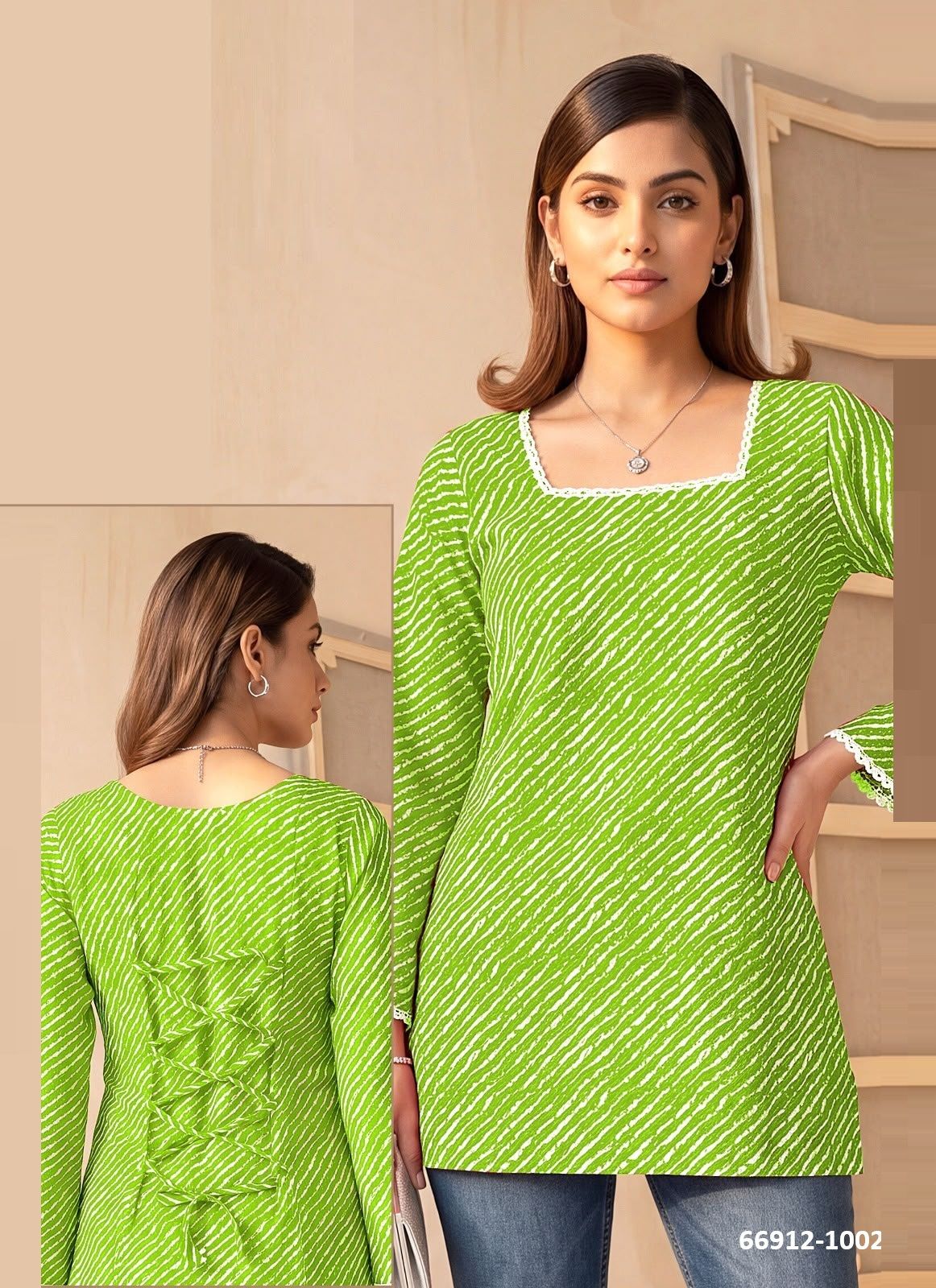CHINI MINI - Catalog # 66912 (Set of 6 Readymade Women's Kurtis / Tops) CHINI MINI - Catalog # 66912 (Set of 6 Readymade Women's Kurtis / Tops)