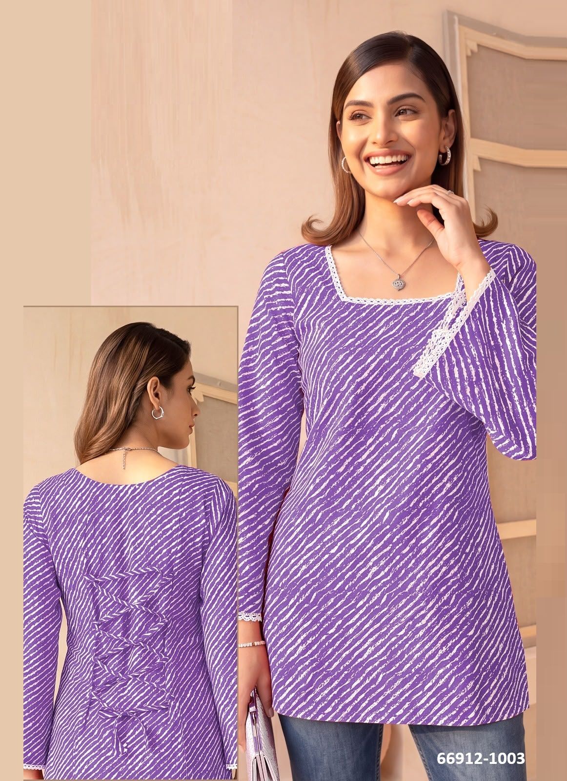CHINI MINI - Catalog # 66912 (Set of 6 Readymade Women's Kurtis / Tops) CHINI MINI - Catalog # 66912 (Set of 6 Readymade Women's Kurtis / Tops)