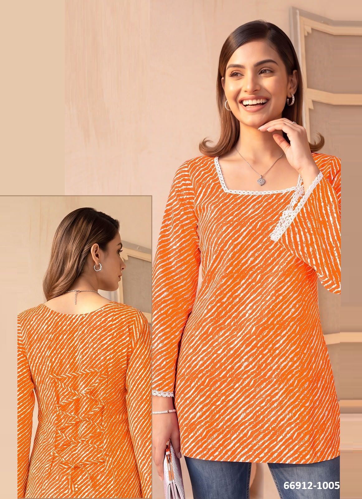 CHINI MINI - Catalog # 66912 (Set of 6 Readymade Women's Kurtis / Tops) CHINI MINI - Catalog # 66912 (Set of 6 Readymade Women's Kurtis / Tops)