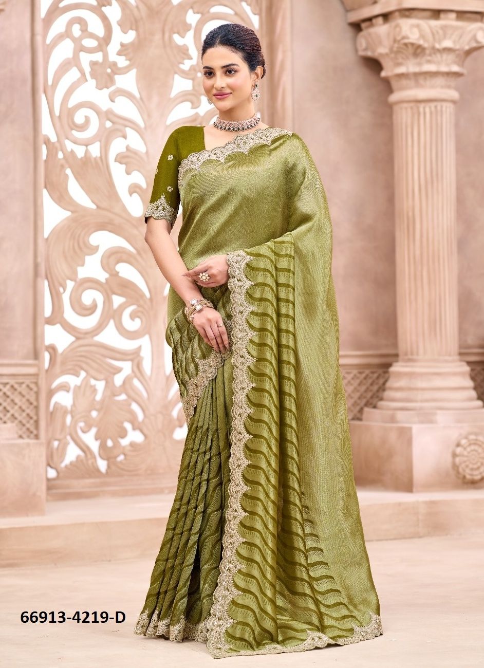 COLOURS OF 4219 - Catalog # 66913 (Set of 5 Sarees) COLOURS OF 4219 - Catalog # 66913 (Set of 5 Sarees)
