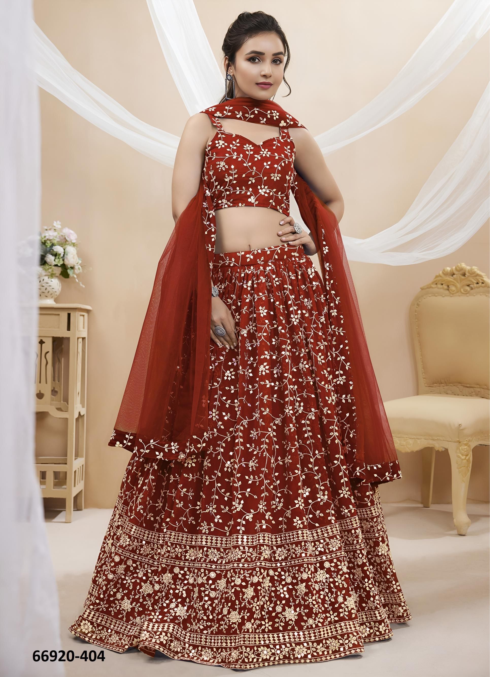 RUHANA 1 - Catalog # 66920 (Set of 6 Semi-Stitched Lehengas) RUHANA 1 - Catalog # 66920 (Set of 6 Semi-Stitched Lehengas)